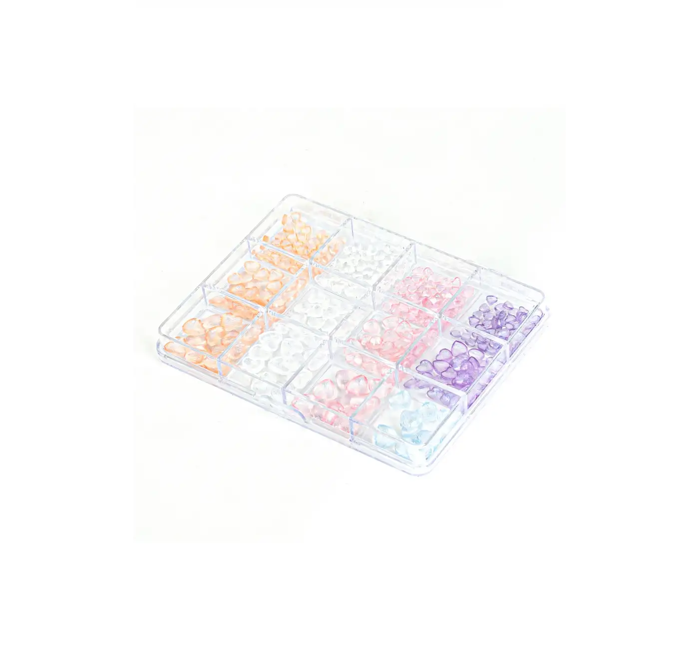 Renkli Tırnak Taşı Seti 12Li Nail Art Süsleme Parlak Kristal Boncuk Seti QA-207