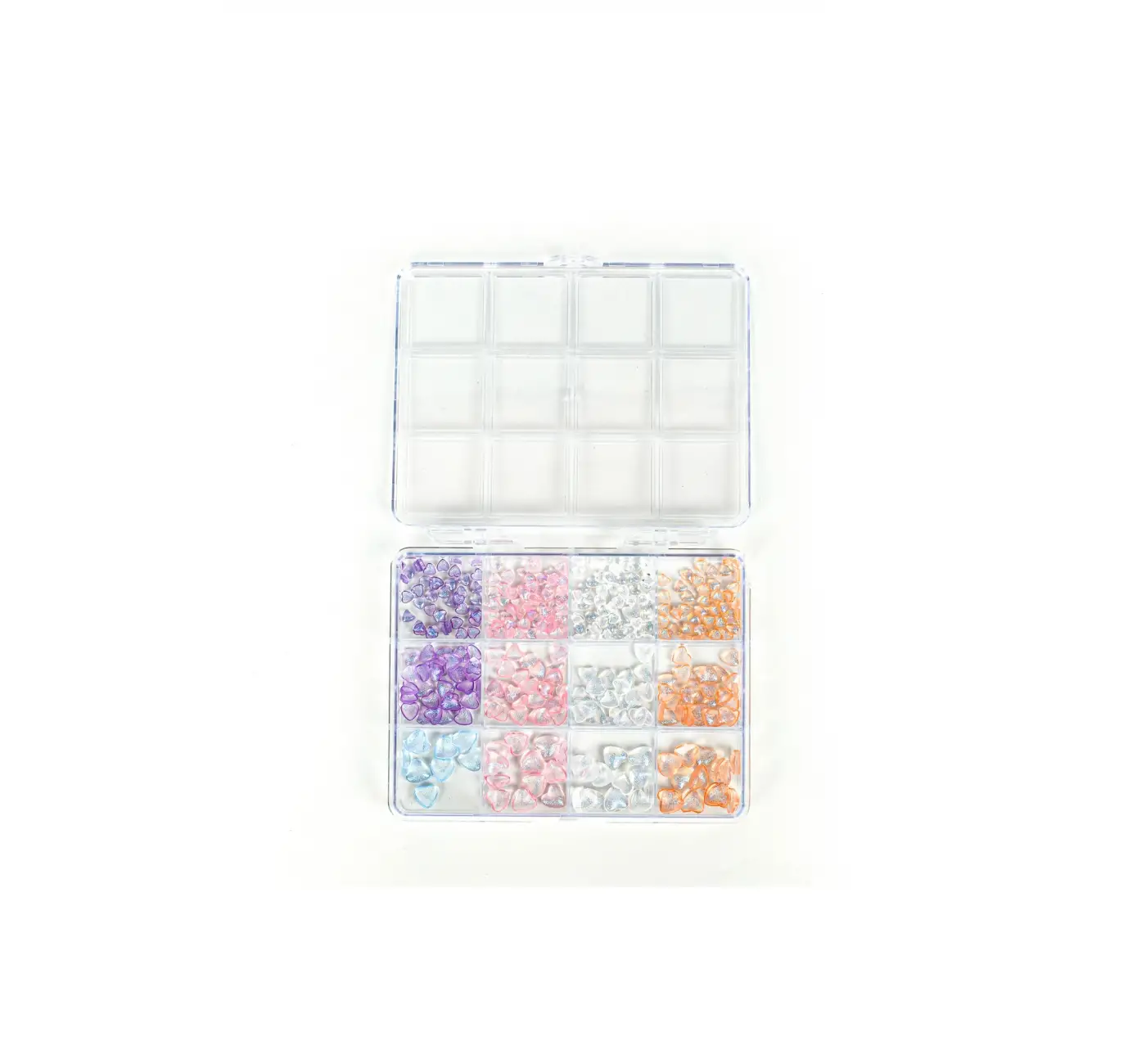 Renkli Tırnak Taşı Seti 12Li Nail Art Süsleme Parlak Kristal Boncuk Seti QA-207