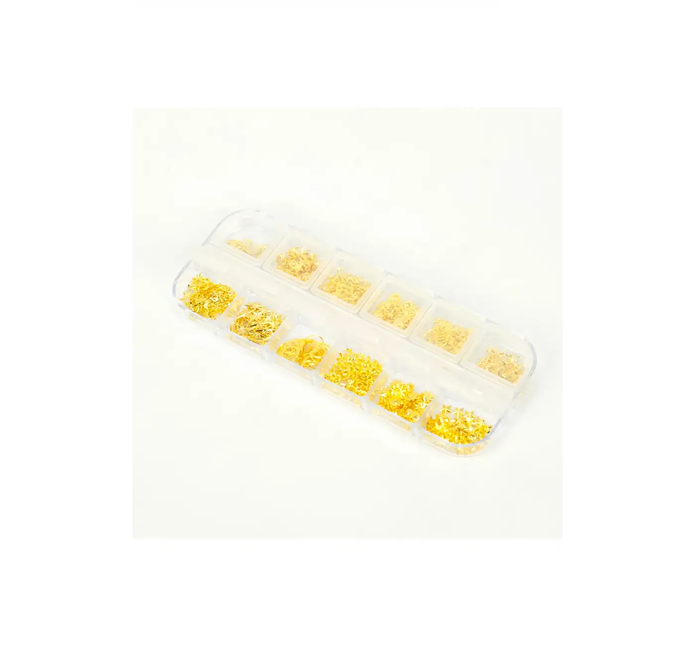 Renkli Tırnak Taşı Seti 12Li Nail Art Süsleme Parlak Kristal Boncuk Seti Charm QA-101