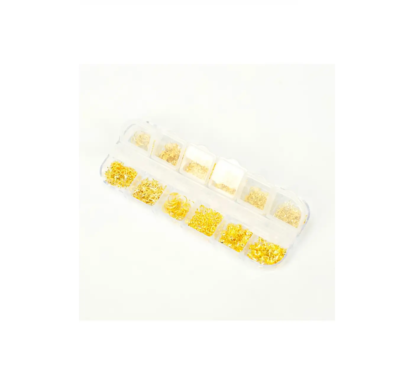 Renkli Tırnak Taşı Seti 12Li Nail Art Süsleme Parlak Kristal Boncuk Seti Charm QA-101