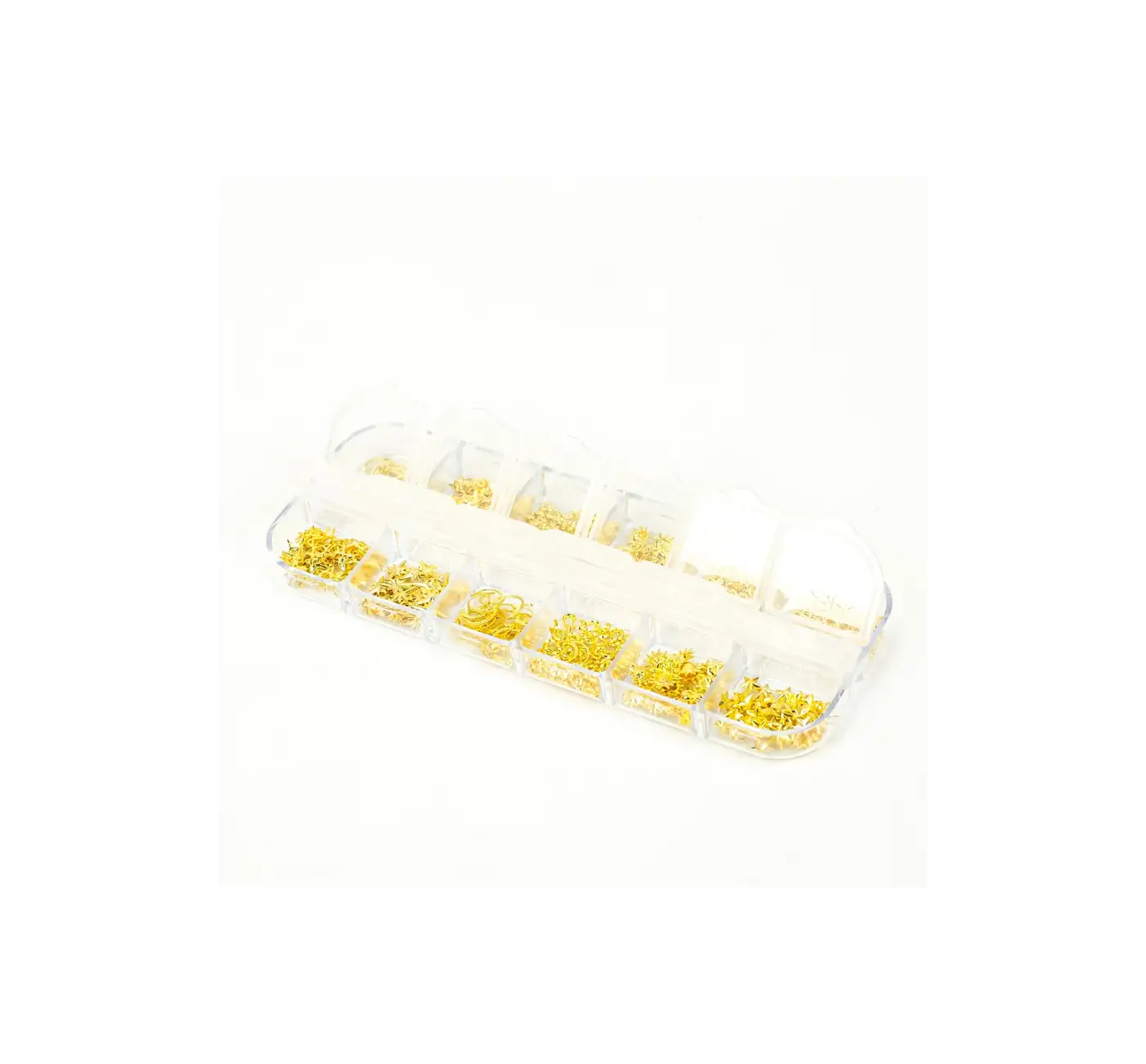 Renkli Tırnak Taşı Seti 12Li Nail Art Süsleme Parlak Kristal Boncuk Seti Charm QA-101