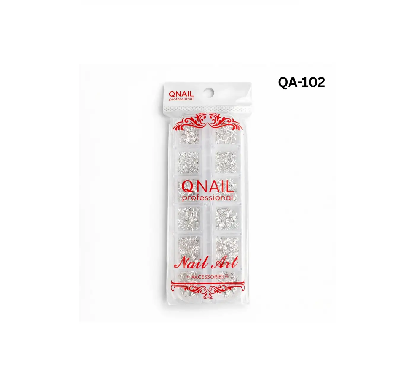 Renkli Tırnak Taşı Seti 12Li Nail Art Süsleme Parlak Kristal Boncuk Seti QA-102