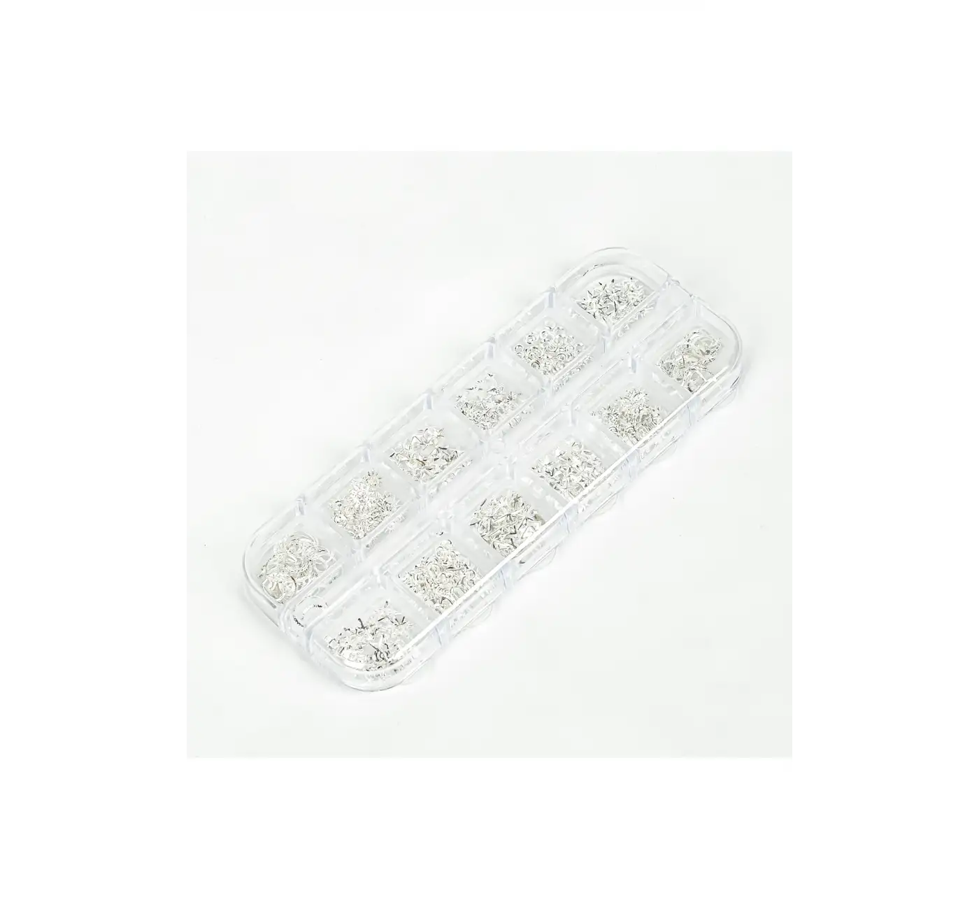 Renkli Tırnak Taşı Seti 12Li Nail Art Süsleme Parlak Kristal Boncuk Seti QA-102