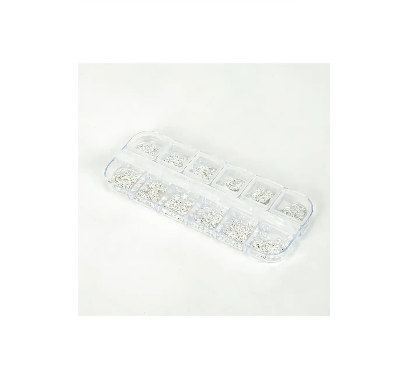 Renkli Tırnak Taşı Seti 12Li Nail Art Süsleme Parlak Kristal Boncuk Seti QA-102