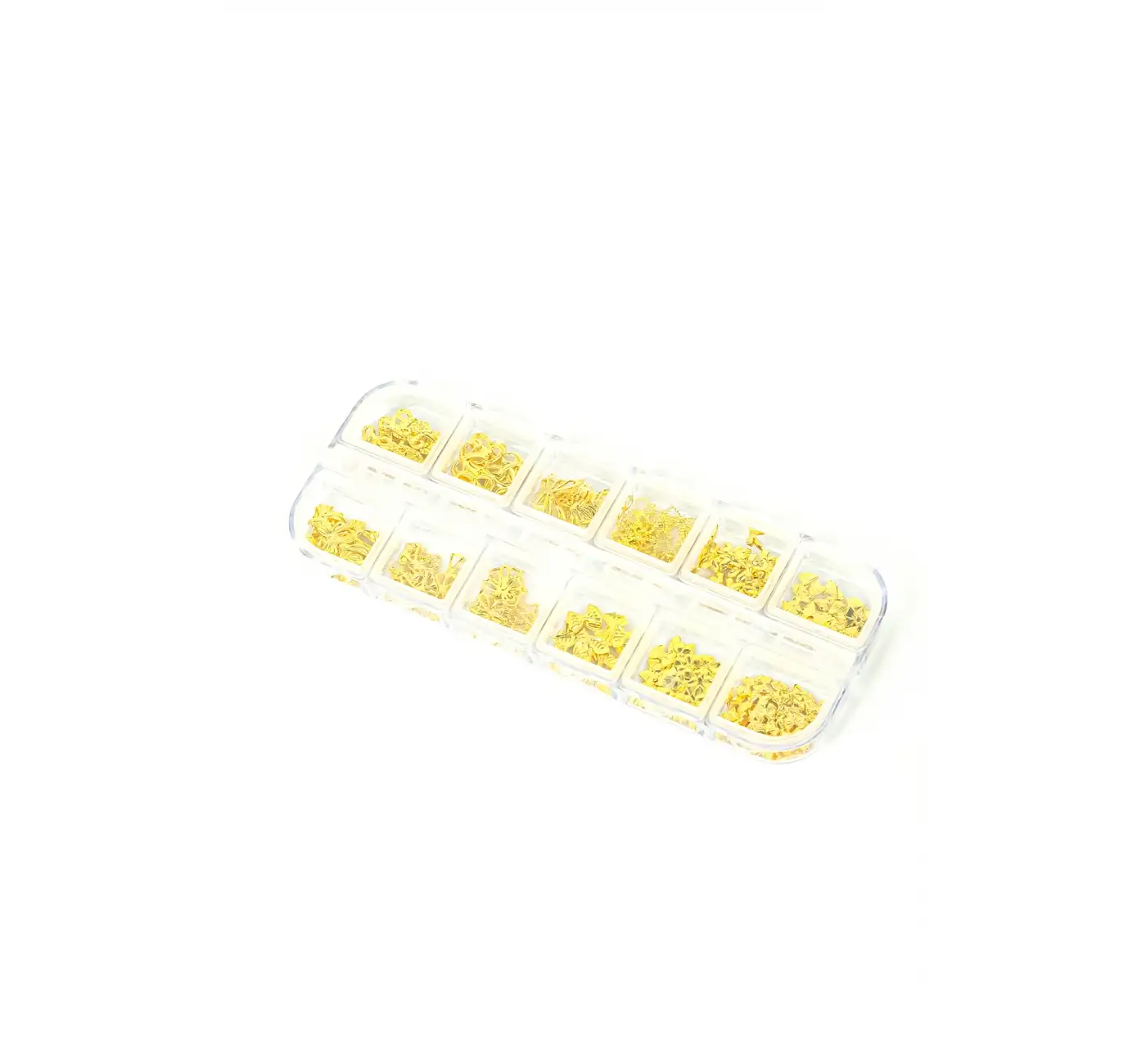 Renkli Tırnak Taşı Seti 12Li Nail Art Süsleme Parlak Kristal Boncuk Seti QA-103