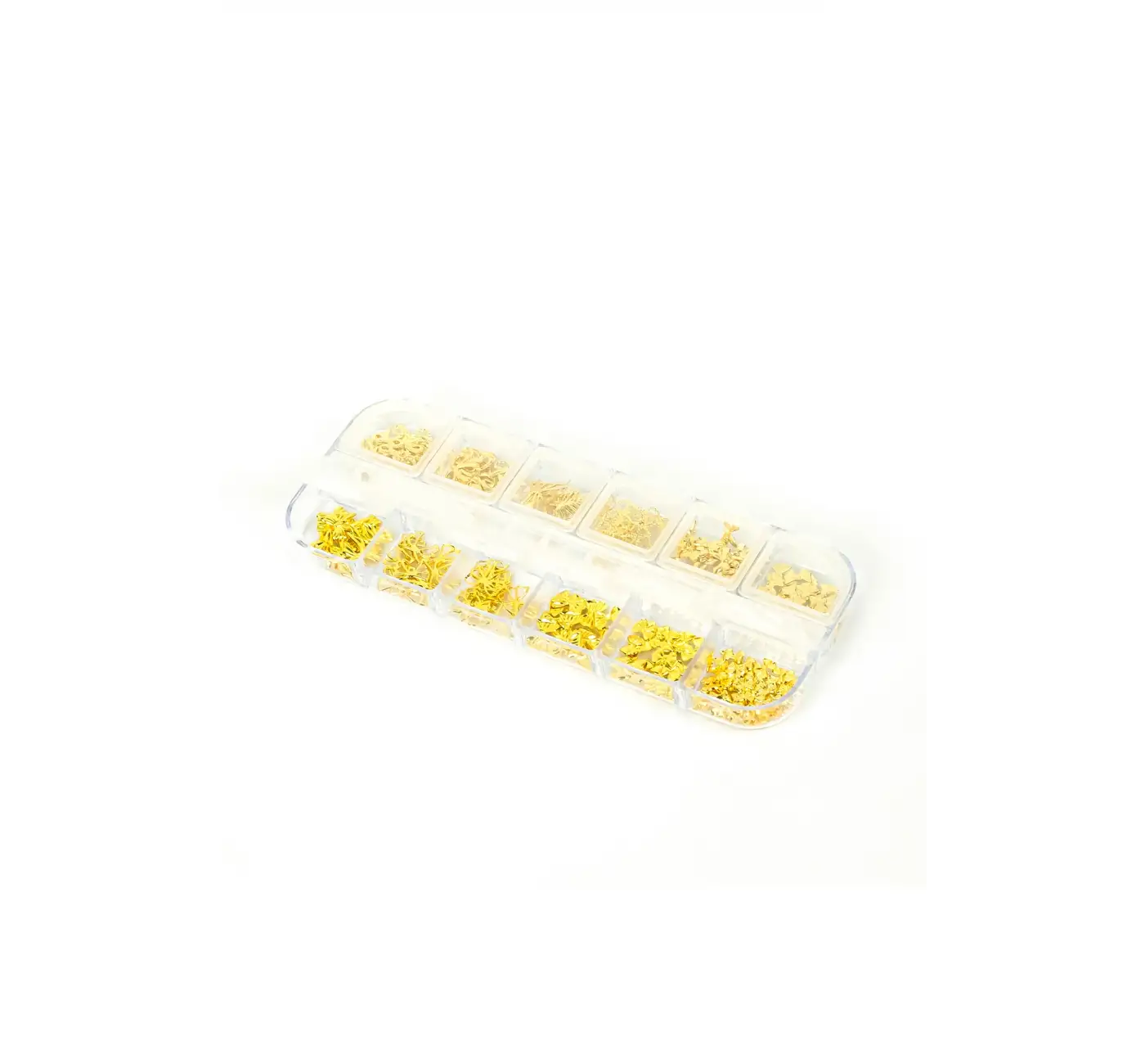Renkli Tırnak Taşı Seti 12Li Nail Art Süsleme Parlak Kristal Boncuk Seti QA-103
