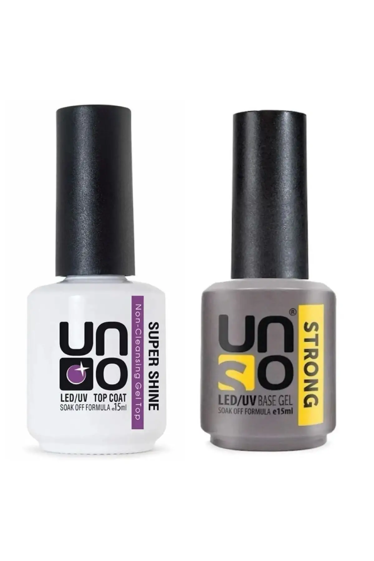 Uno Top Coat 15 ml Super Shıne+Uno Strong Base Coat 15 ml 2Lİ SET
