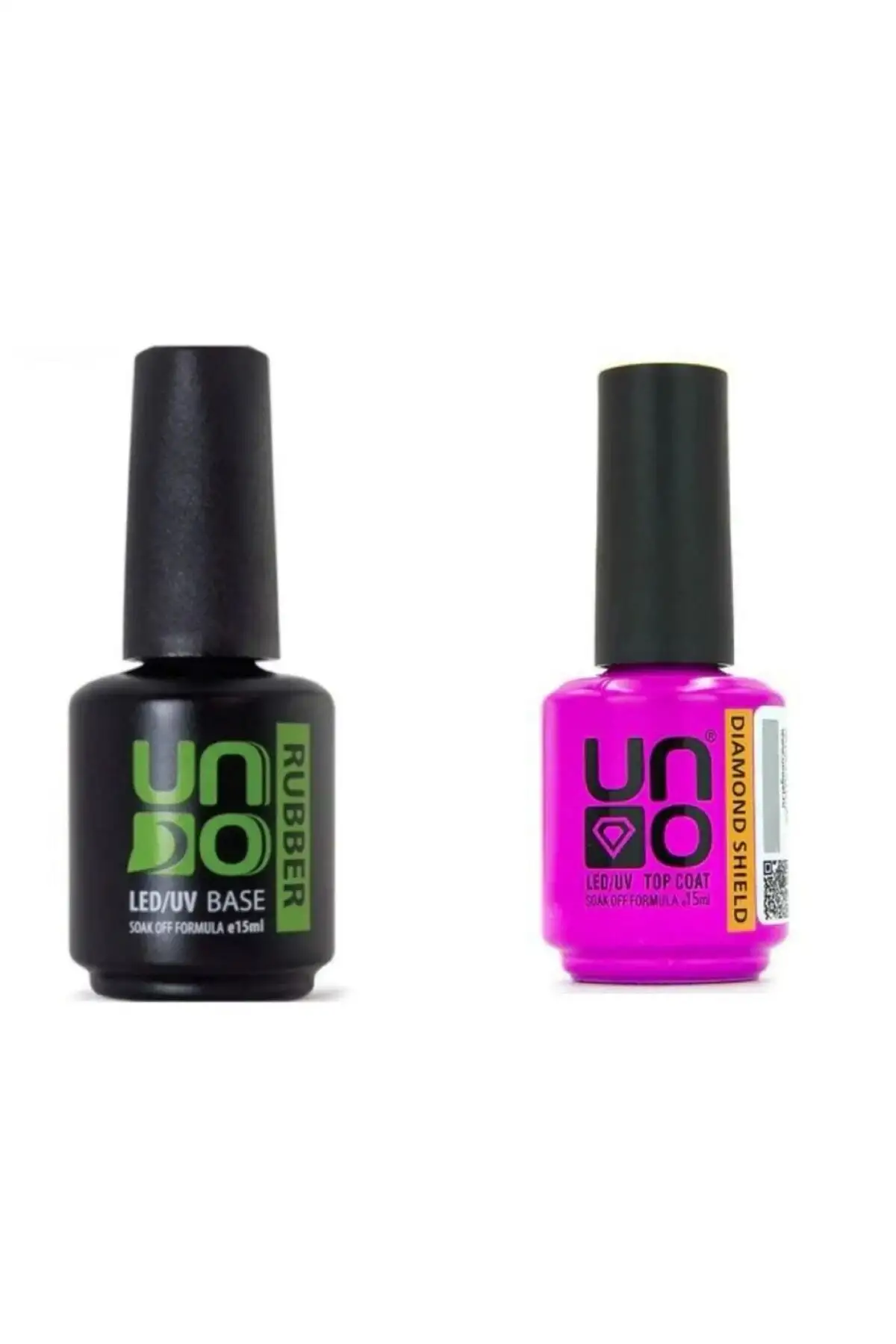 Uno Dıamond Shıeld Top Coat 15 Ml+Uno Rubber Base Coat 15 ml 2Lİ SET