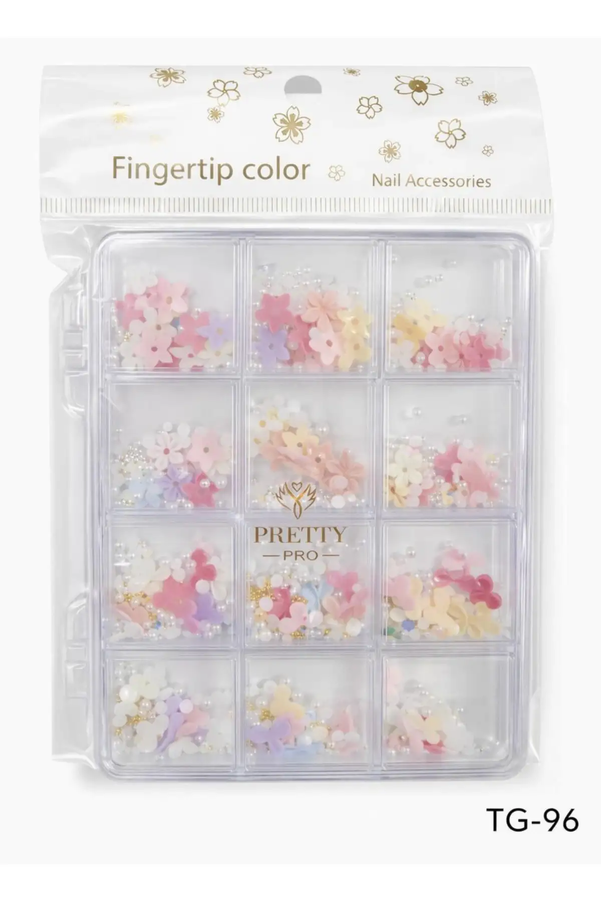 Charm 3D Tırnak Süsleme Protez Tırnak Nail Art Süsleme Karışık Desenli TG-96