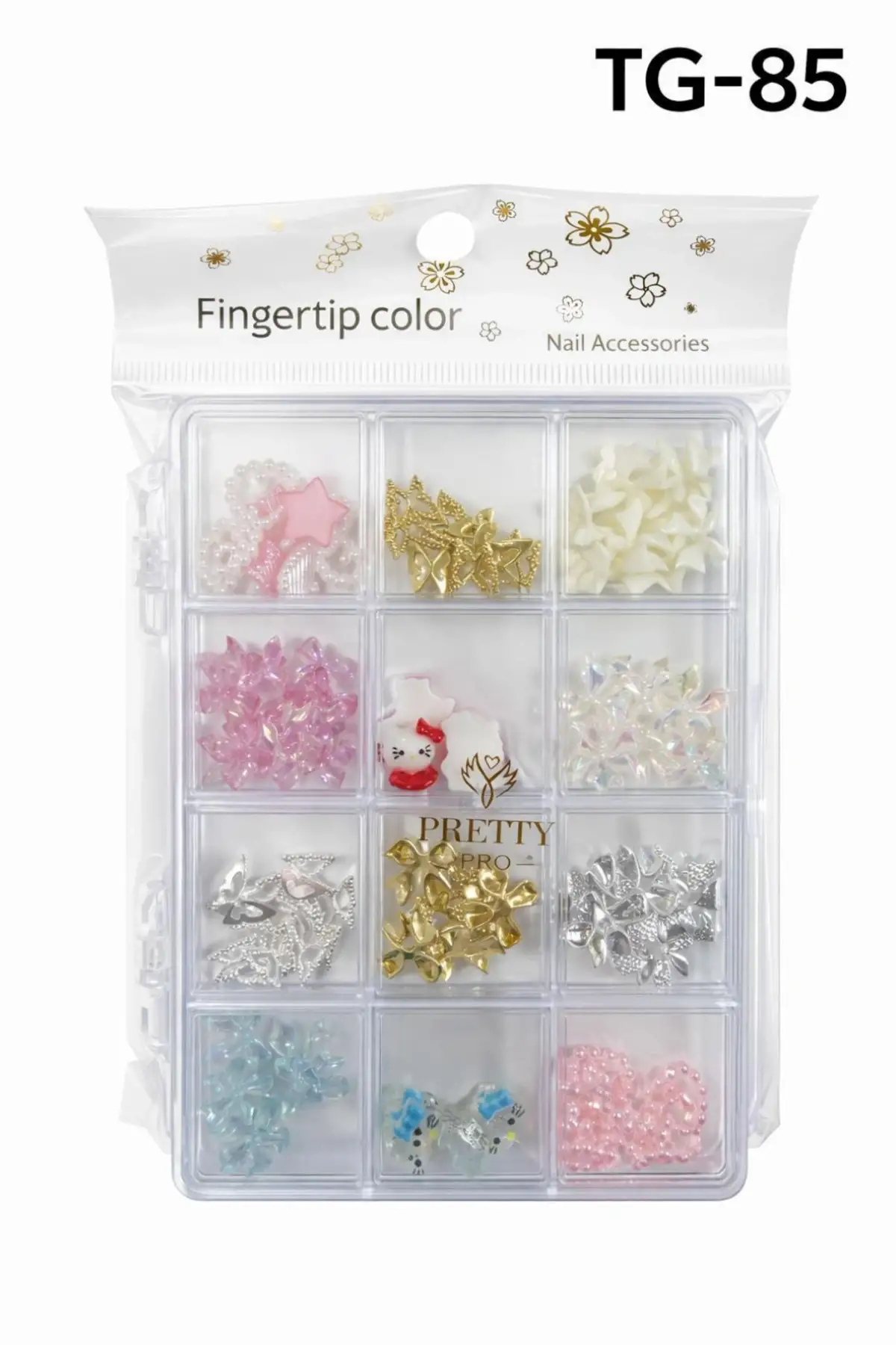 Charm 3D Tırnak Süsleme Protez Tırnak Nail Art Süsleme Karışık Desenli TG-85