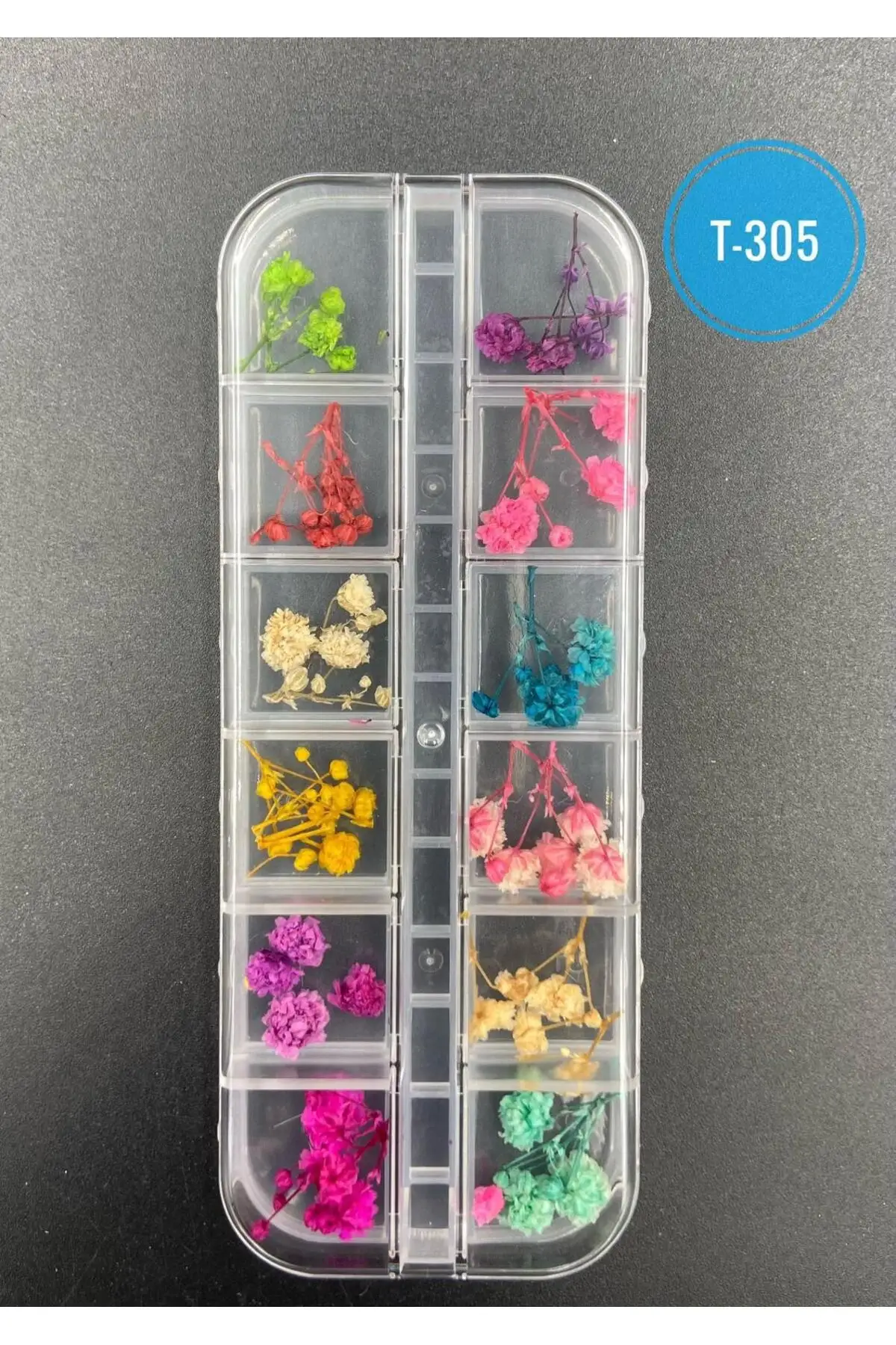 Kurutulmuş Gerçek Çiçek Nail Art Süsleme 3d Kuru Çiçek Model T-305