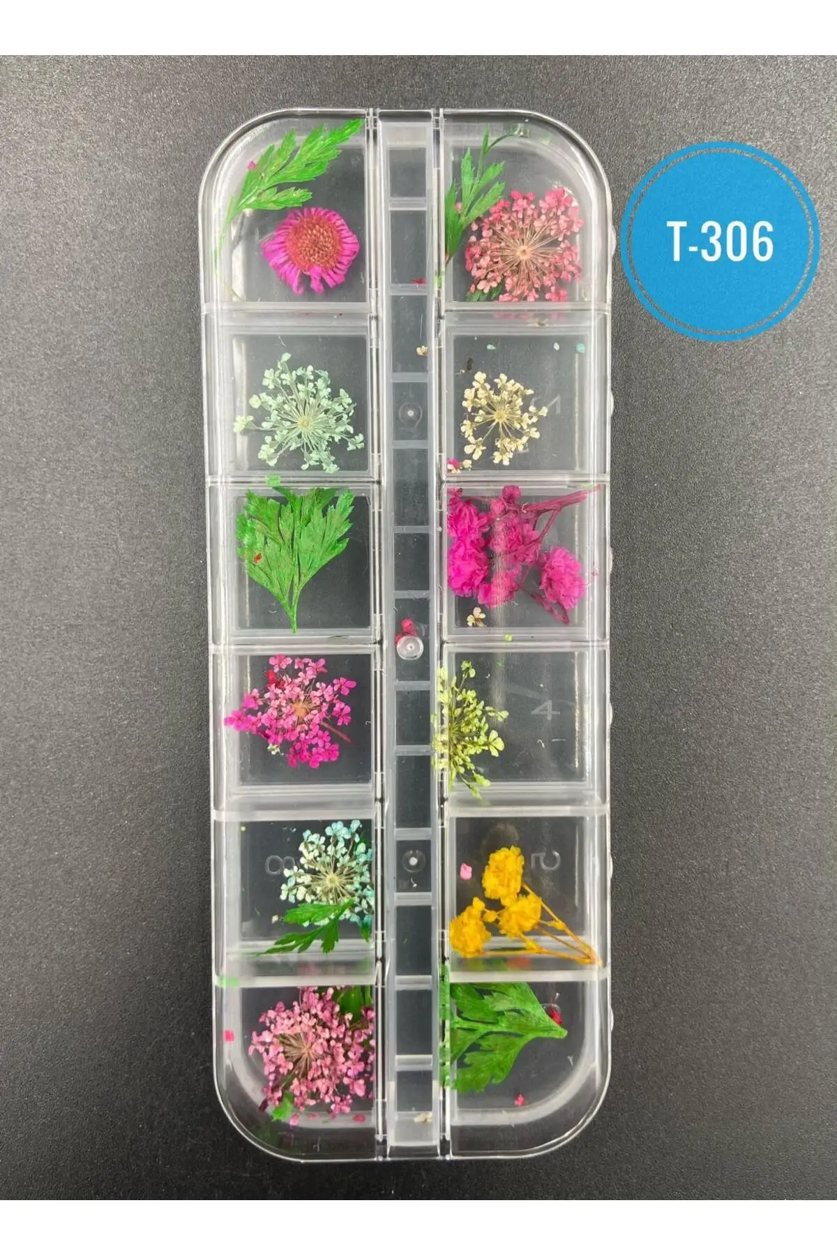 Kurutulmuş Gerçek Çiçek Nail Art Süsleme 3d Kuru Çiçek Model T-306