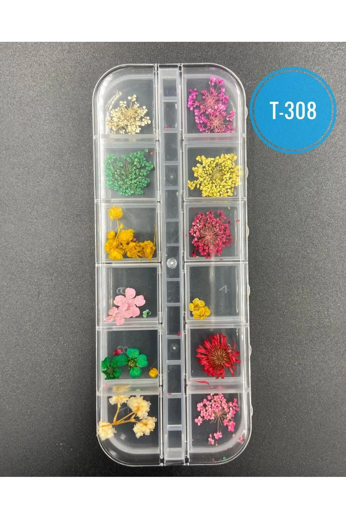 Kurutulmuş Gerçek Çiçek Nail Art Süsleme 3d Kuru Çiçek Model T-308