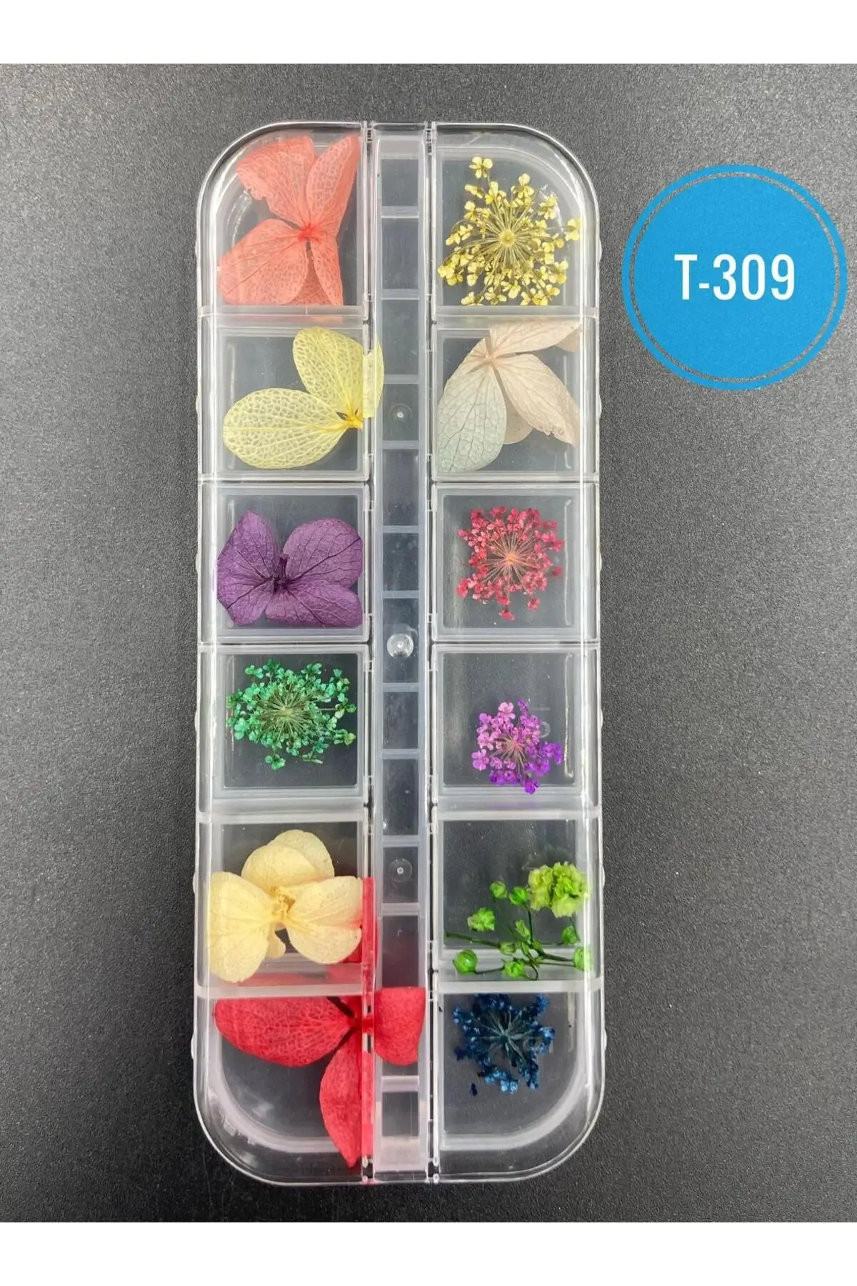 Kurutulmuş Gerçek Çiçek Nail Art Süsleme 3d Kuru Çiçek Model T-309