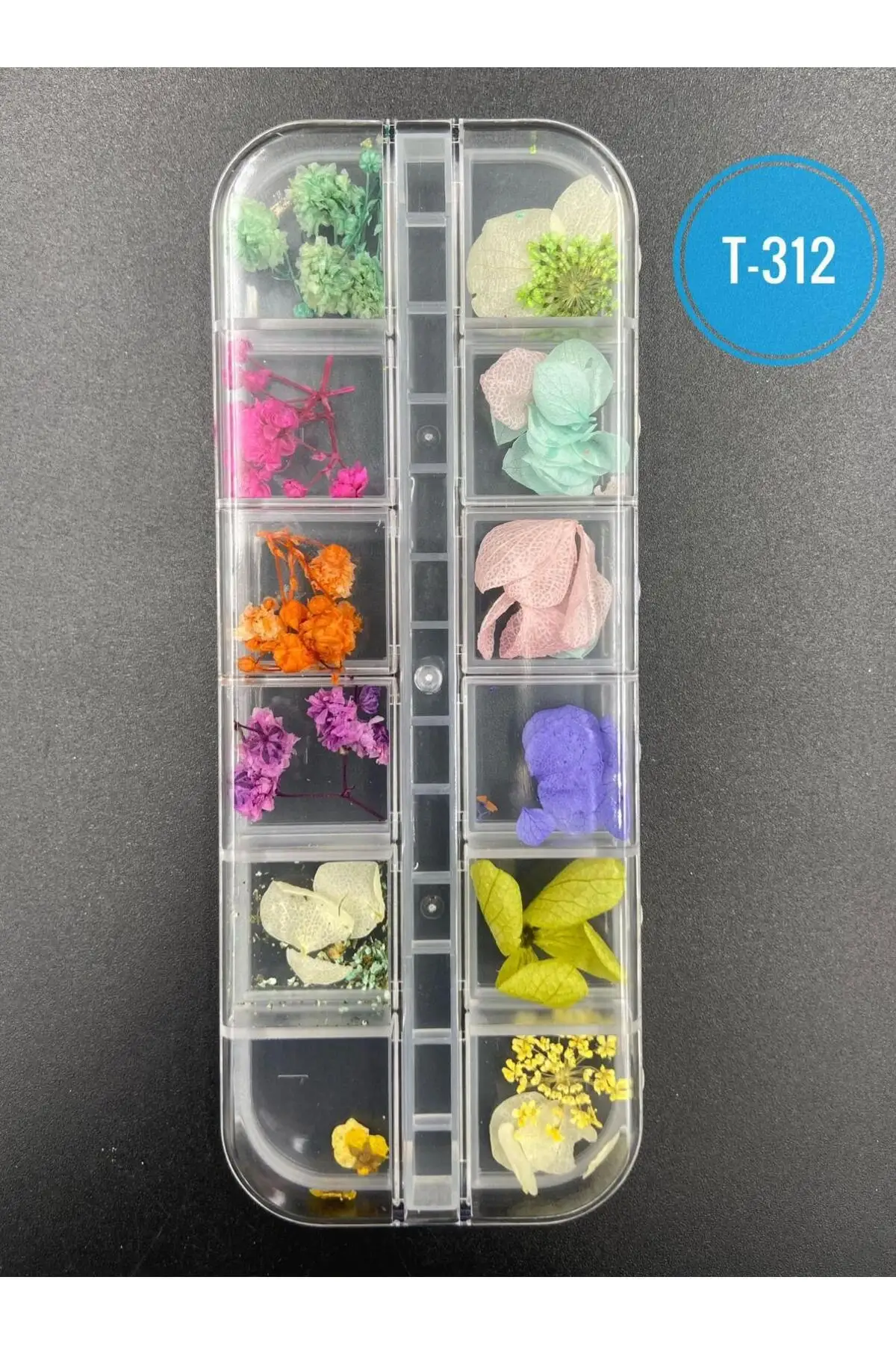 Kurutulmuş Gerçek Çiçek Nail Art Süsleme 3d Kuru Çiçek Model T-312