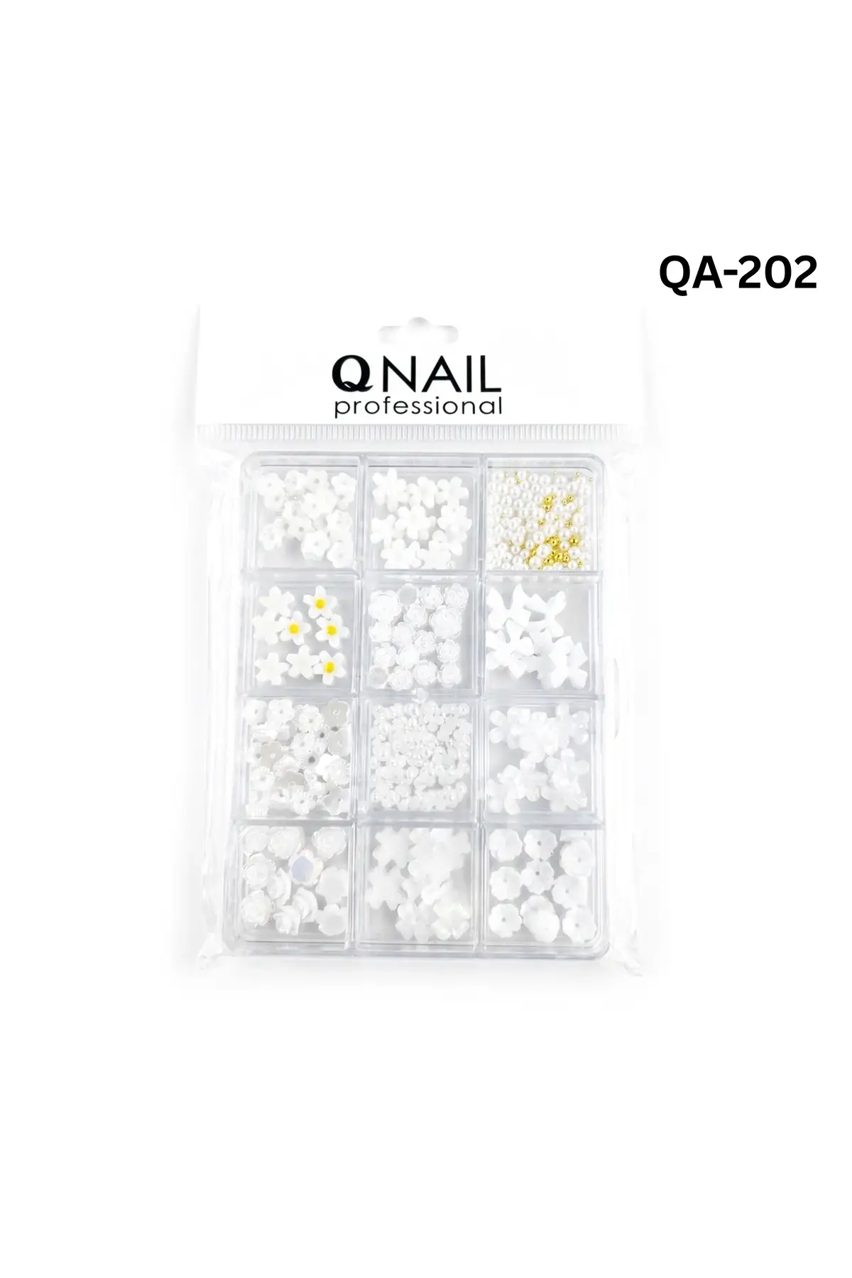 Renkli Tırnak Taşı Seti 12Li Nail Art Süsleme Parlak Kristal Boncuk Seti QA-202