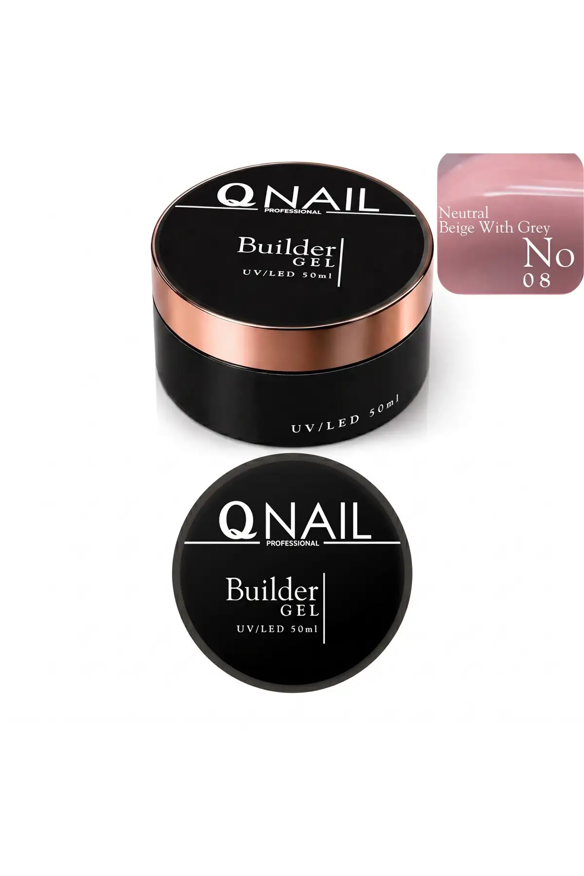 Builder Gel 50 ml Protez Tırnak Jeli UV LED Uzatma Güçlendirme Profesyonel Jel NO:08