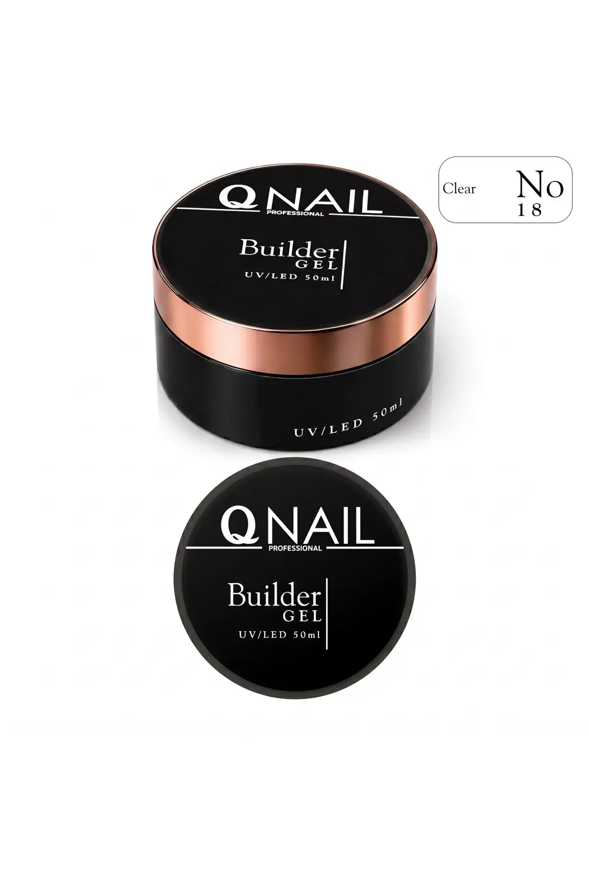 Builder Gel 50 ml Protez Tırnak Jeli UV LED Uzatma Güçlendirme Profesyonel Jel NO:18 Clear