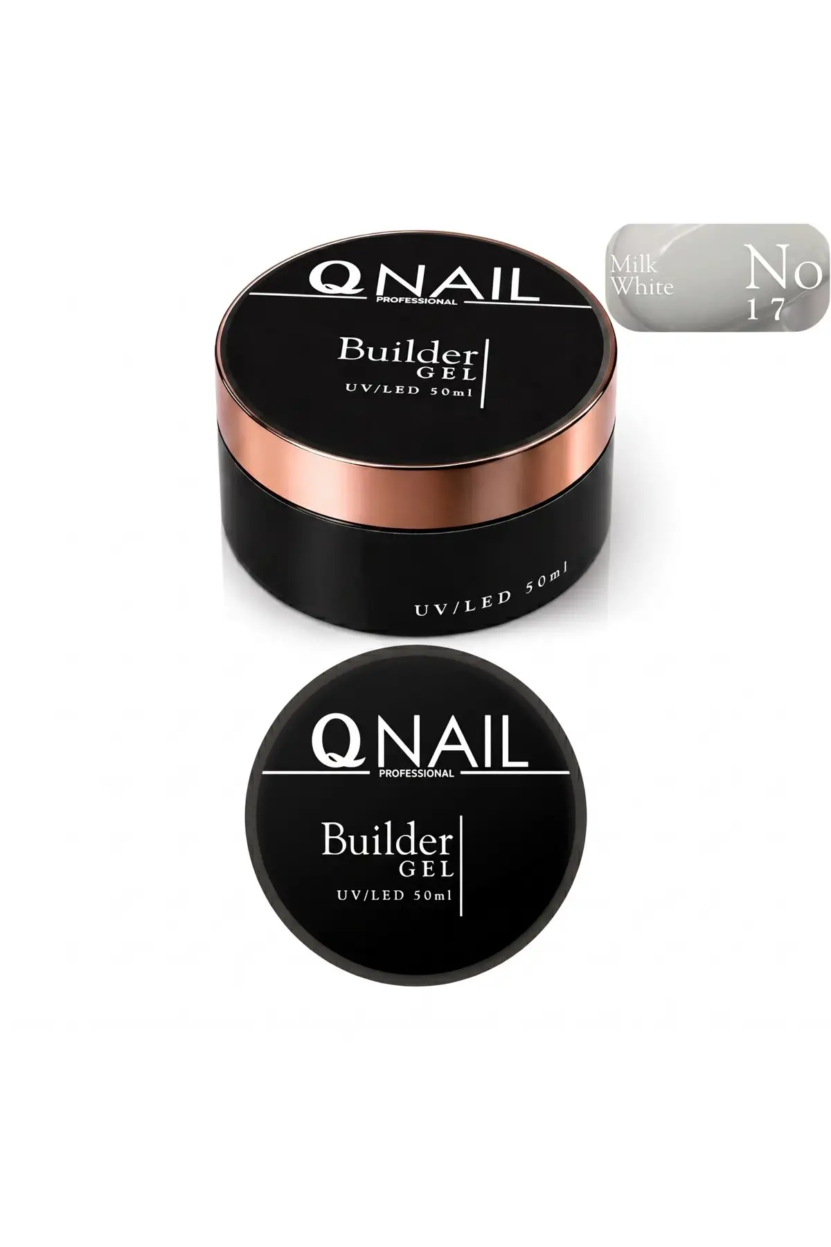 Builder Gel 50 ml Protez Tırnak Jeli UV LED Uzatma Güçlendirme Profesyonel Jel NO:17 Milk White