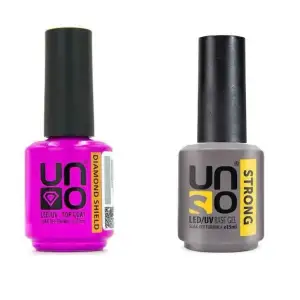 Uno Dıamond Shıeld Top Coat 15 Ml+Uno Strong Base Coat 15 ml 2li SET