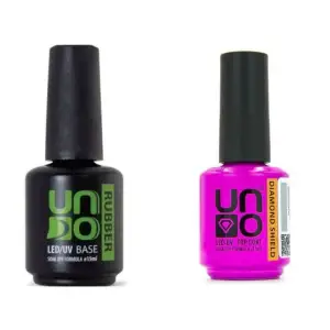 Uno Dıamond Shıeld Top Coat 15 Ml+Uno Rubber Base Coat 15 ml 2Lİ SET