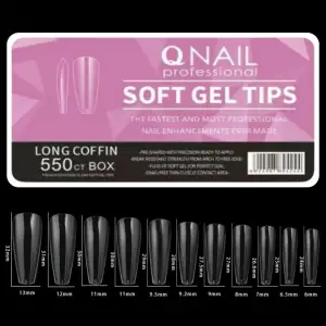 550li Long Coffin Soft Gel Tips Profesyonel Nail Art Hızlı Tırnak Uzatma Tırnak Bakım