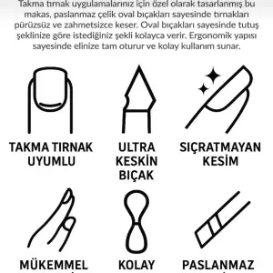 Protez Tırnak Kesme Makası Takma Tırnak Makası