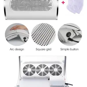 Protez Tırnak Kalıcı Oje Seti (FREZE MAKİNESİ + X15 UV/LED OJE KURUTUCU + TOZ TOPLAMA 3 FANLI)