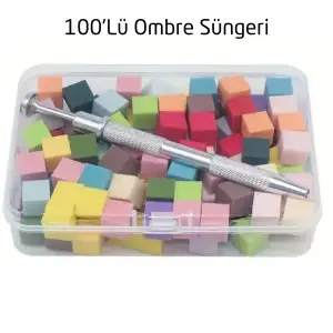 Nail Art Ombre Sünger ve Tutucu Kalem Seti