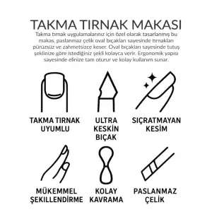 2Lİ Protez Tırnak Kesme Makası Takma Tırnak Makası