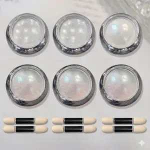 6lı Holografik Krom Tırnak Tozu Seti / İnci Tozu Set- 6 Farklı Işıltı ile Büyüleyici Yansımalar