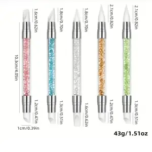Hamur Jel Şekil Verme Fırçası Nail Art Fırça Silikon Tırnak Fırçası 5li Set