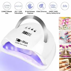 X Max Uv Led Tırnak Kurutucu 220 Watt 45 Led Protez Tırnak Kalıcı Oje Kurutma Makinası