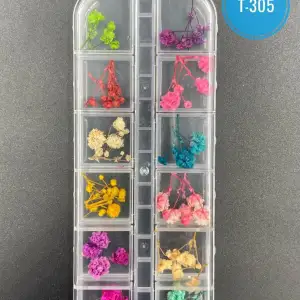 Kurutulmuş Gerçek Çiçek Nail Art Süsleme 3d Kuru Çiçek Model T-305