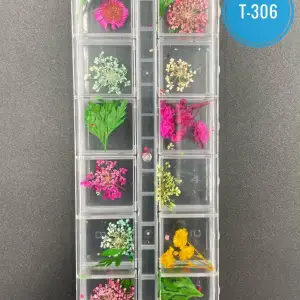 Kurutulmuş Gerçek Çiçek Nail Art Süsleme 3d Kuru Çiçek Model T-306