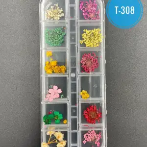 Kurutulmuş Gerçek Çiçek Nail Art Süsleme 3d Kuru Çiçek Model T-308