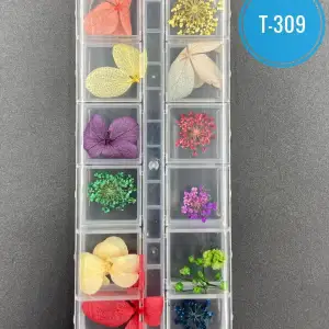 Kurutulmuş Gerçek Çiçek Nail Art Süsleme 3d Kuru Çiçek Model T-309