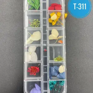 Kurutulmuş Gerçek Çiçek Nail Art Süsleme 3d Kuru Çiçek Model T-311