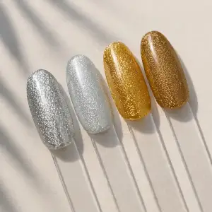 4’lü İnci Tozu Seti Tırnak Krom Efekt Ayna Parlaklığı Nail Art Pigment