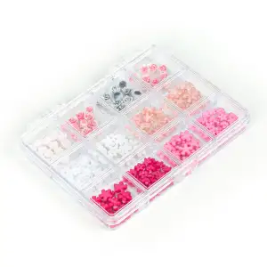 Renkli Tırnak Taşı Seti 12Li Nail Art Süsleme Parlak Kristal Boncuk Seti QA-201