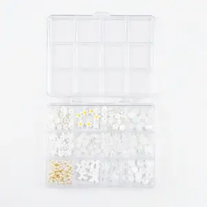 Renkli Tırnak Taşı Seti 12Li Nail Art Süsleme Parlak Kristal Boncuk Seti QA-202