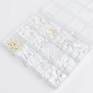 Renkli Tırnak Taşı Seti 12Li Nail Art Süsleme Parlak Kristal Boncuk Seti QA-202