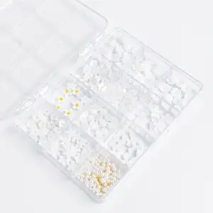 Renkli Tırnak Taşı Seti 12Li Nail Art Süsleme Parlak Kristal Boncuk Seti QA-202