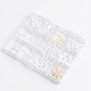 Renkli Tırnak Taşı Seti 12Li Nail Art Süsleme Parlak Kristal Boncuk Seti QA-202