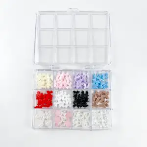 Renkli Tırnak Taşı Seti 12Li Nail Art Süsleme Parlak Kristal Boncuk Seti QA-204