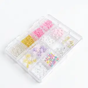 Renkli Tırnak Taşı Seti 12Li Nail Art Süsleme Parlak Kristal Boncuk Seti QA-206