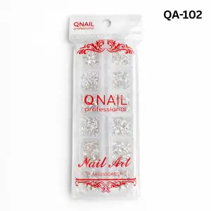 Renkli Tırnak Taşı Seti 12Li Nail Art Süsleme Parlak Kristal Boncuk Seti QA-102