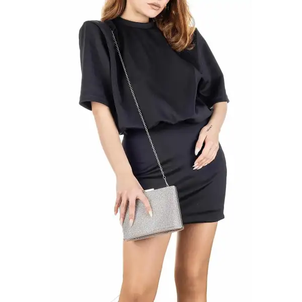 Archangel Taşlı Zincir Askılı Abiye Çanta