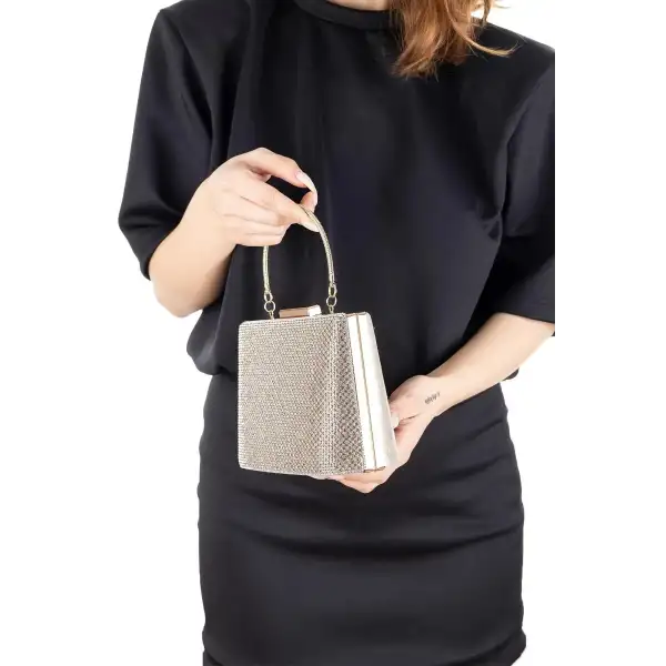 Archangel Taşlı Zincir Askılı Abiye Çanta