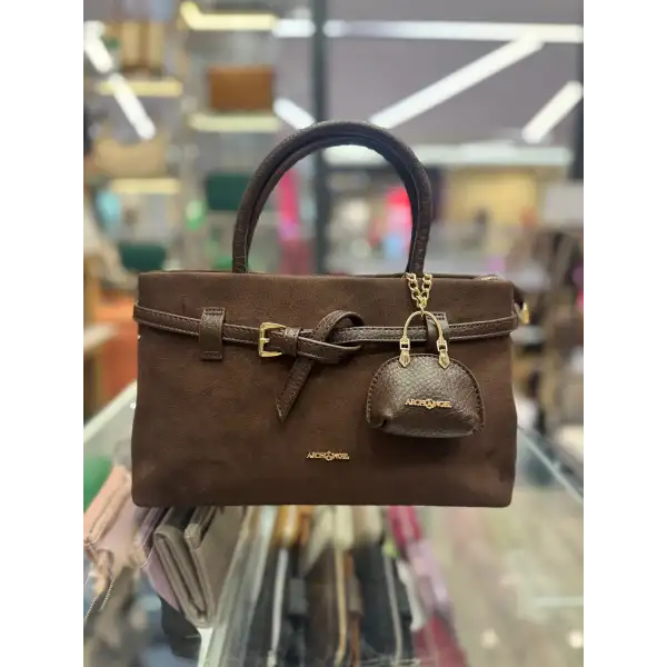 Archangel Süet Kol Çantası Top Handle Bag Mini Tote Çanta